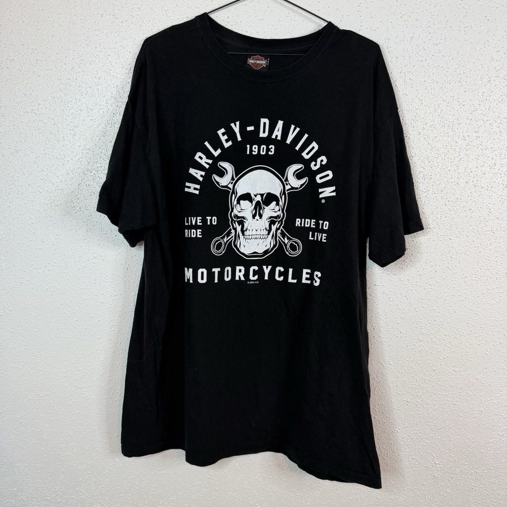 Harley Davidson 2024 St. Augustine Graphic Skull T Shirt Men's Size XL